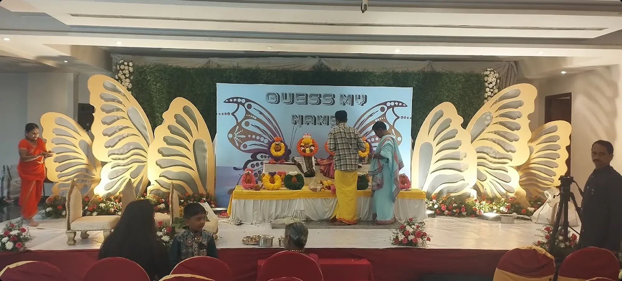 A function underway in the main hall at Sri Sai Convention Hall, Jayanagar